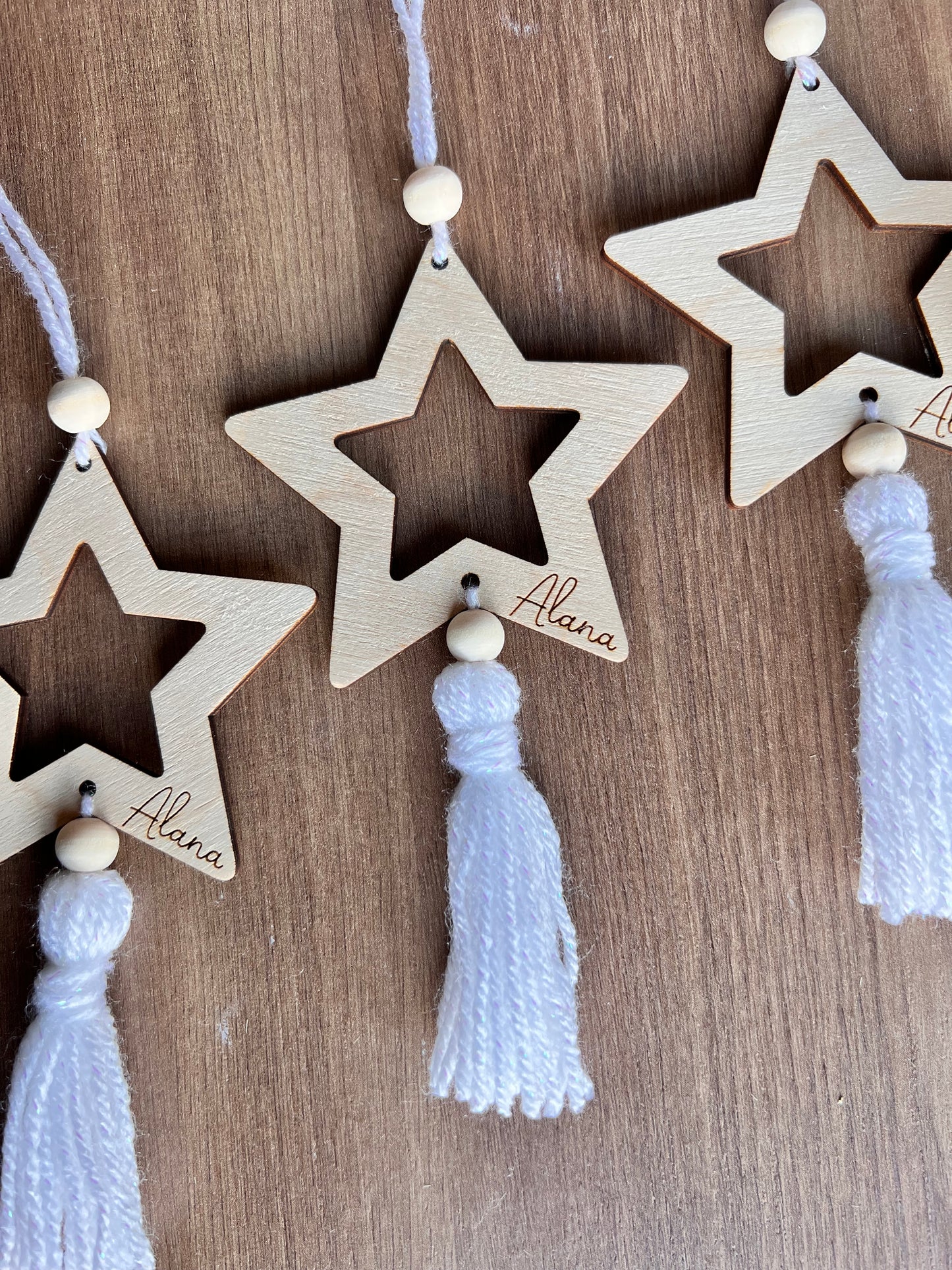 Estrelinha de natal com nome personalizado