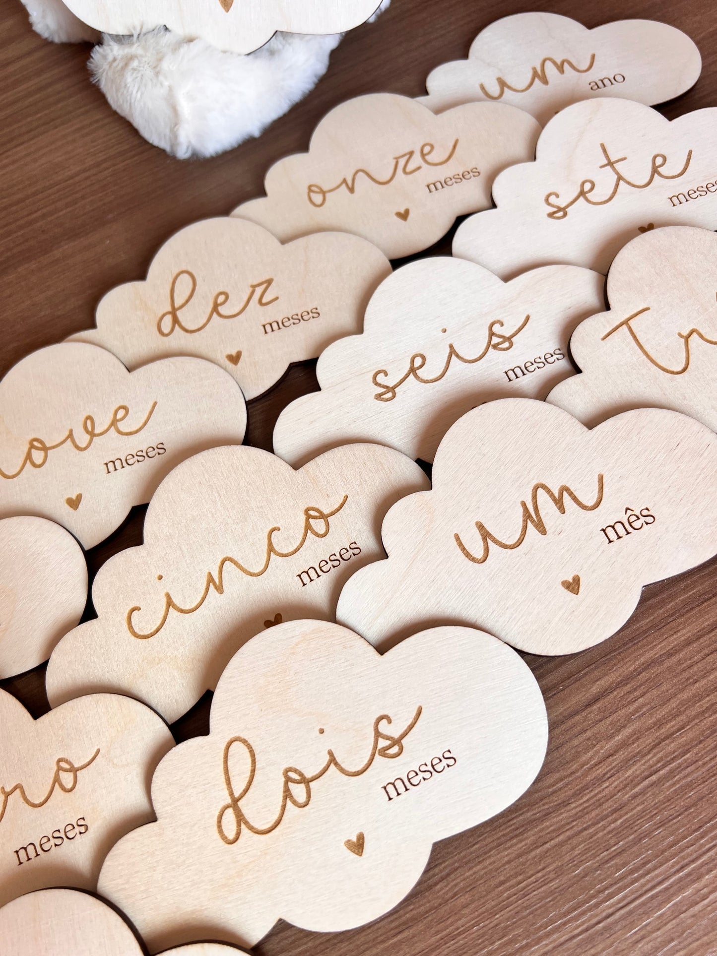 Milestones - Placas de Crescimento em Formato de Nuvem- Modelo 17