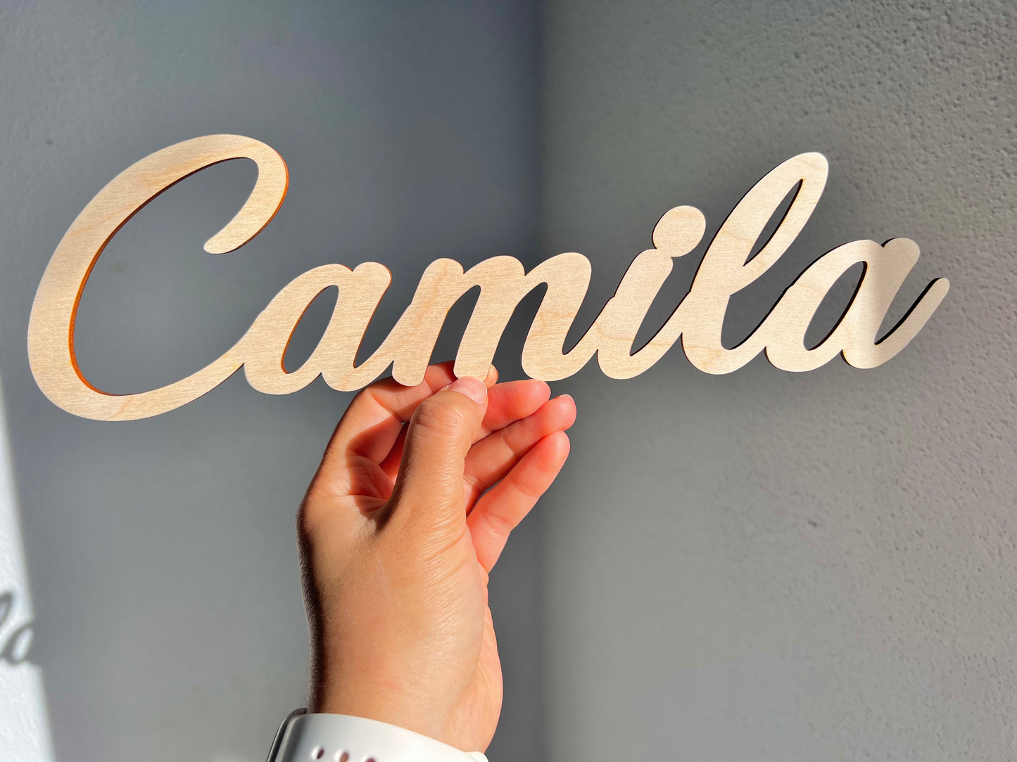 Nome Personalizado em Madeira para Parede – Decoração de Quarto de Bebé ou Infantil