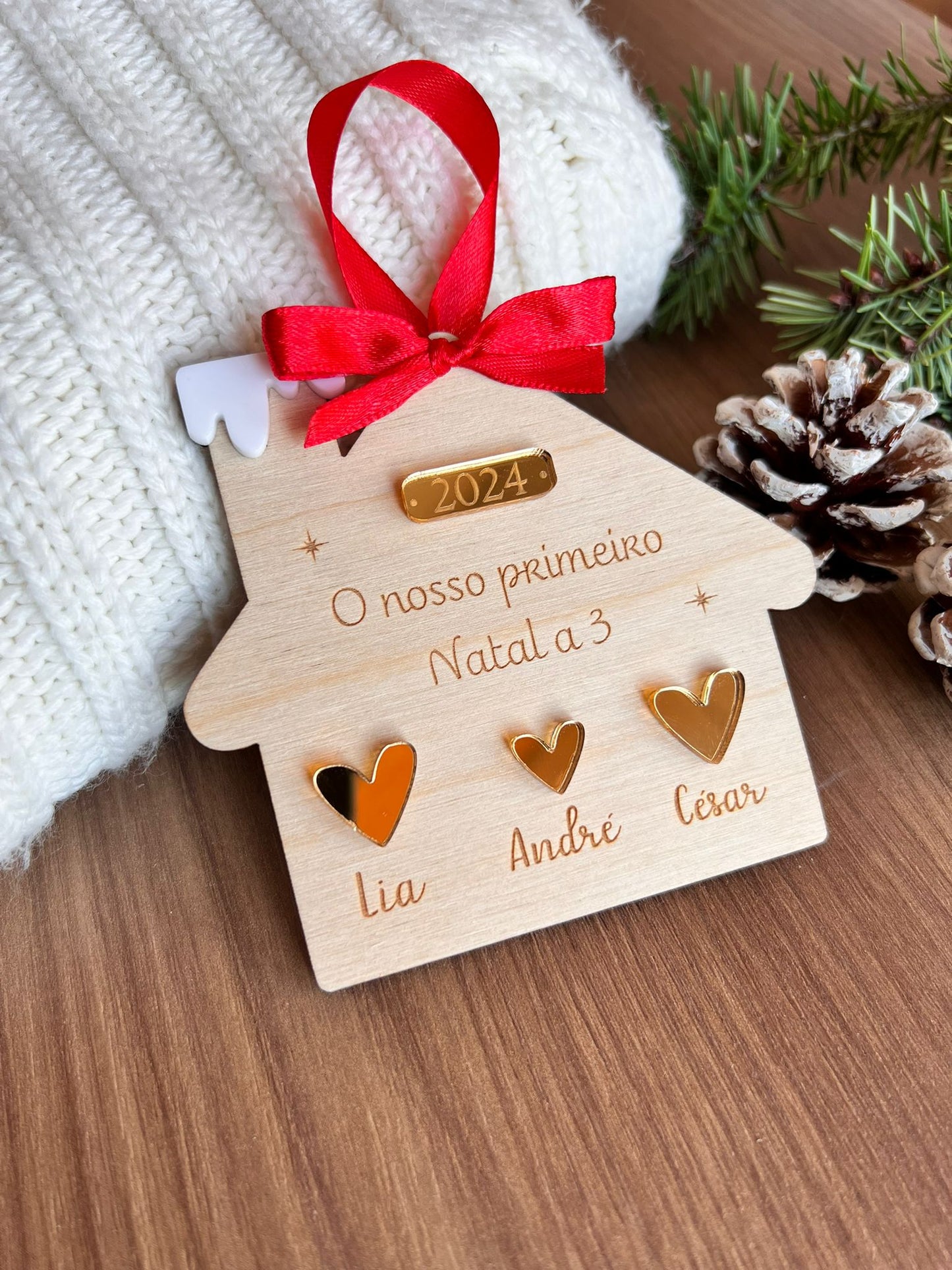 Pendente de Natal “Primeiro Natal a três"