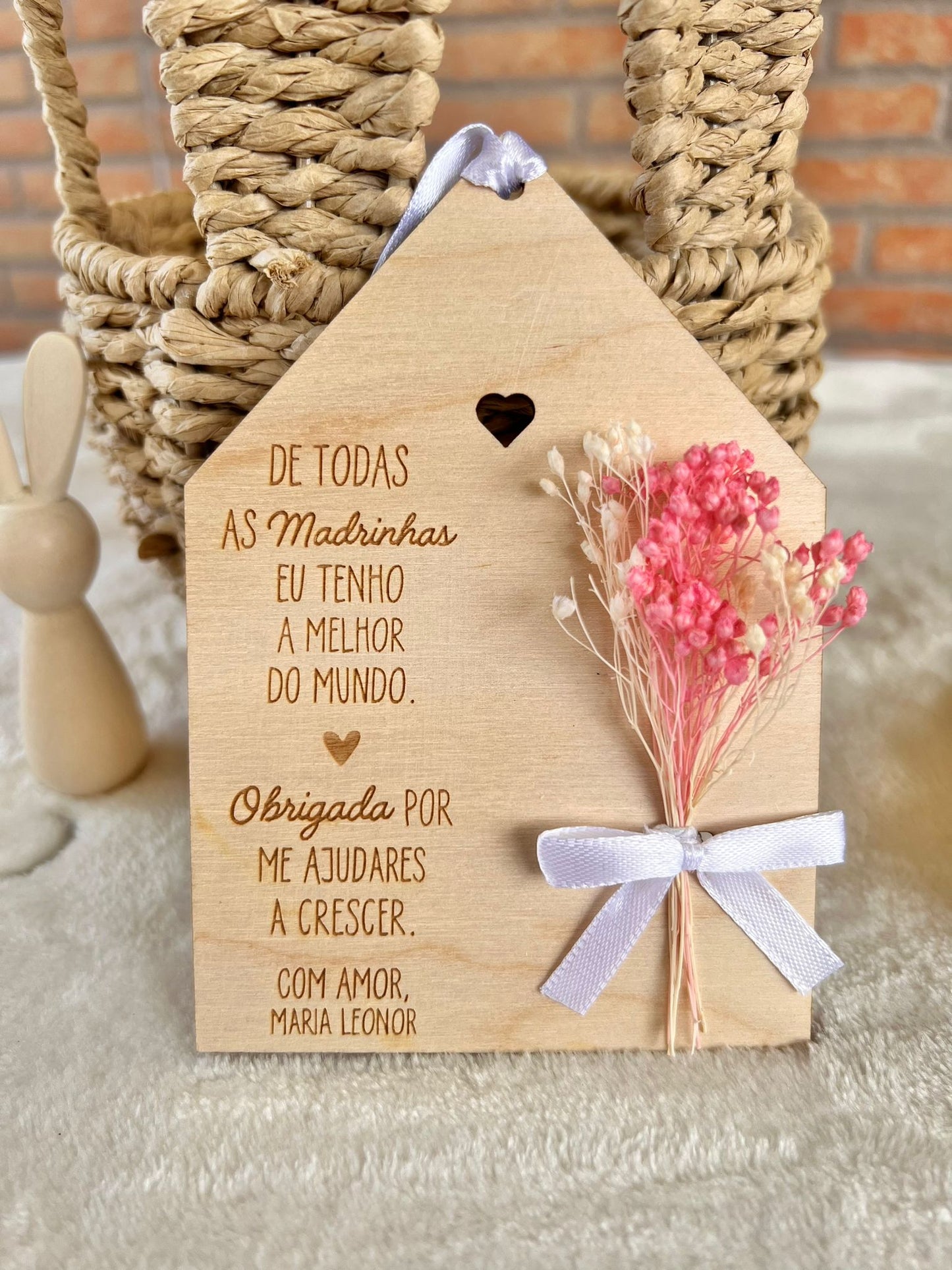 Casinha - Prenda para madrinha / padrinho / padrinhos (Prenda de Páscoa)