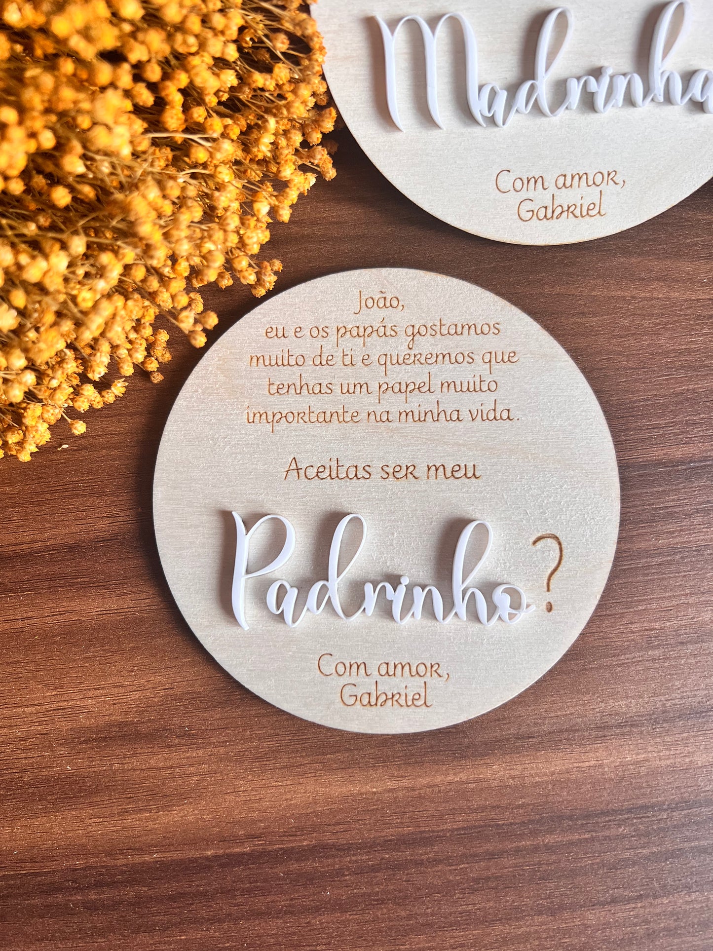 Placa de Convite para Padrinhos