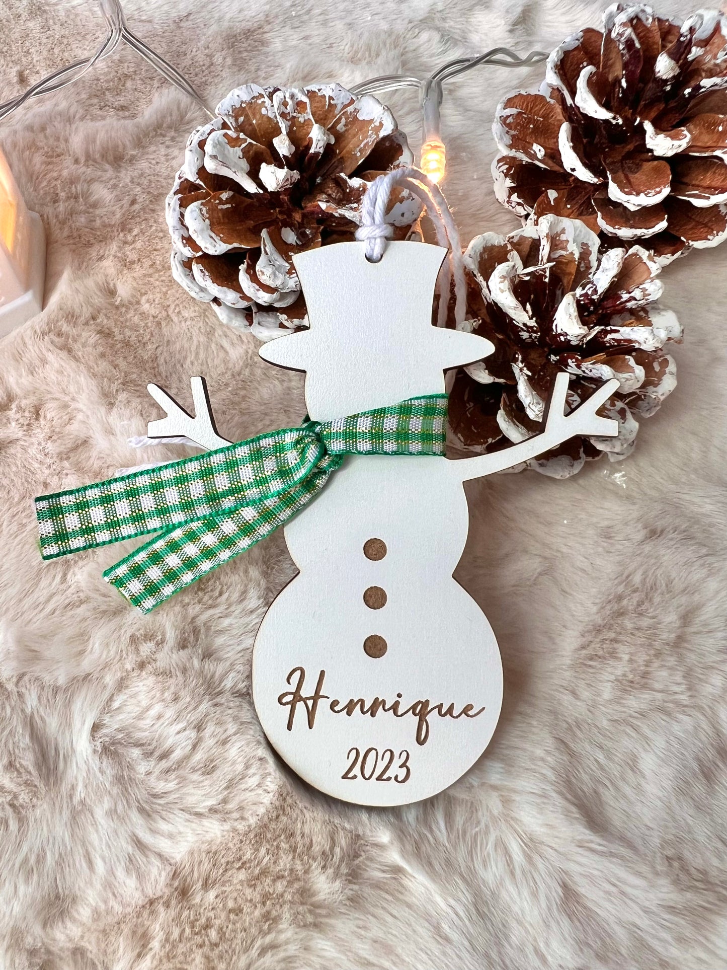 Boneco de neve com nome personalizado