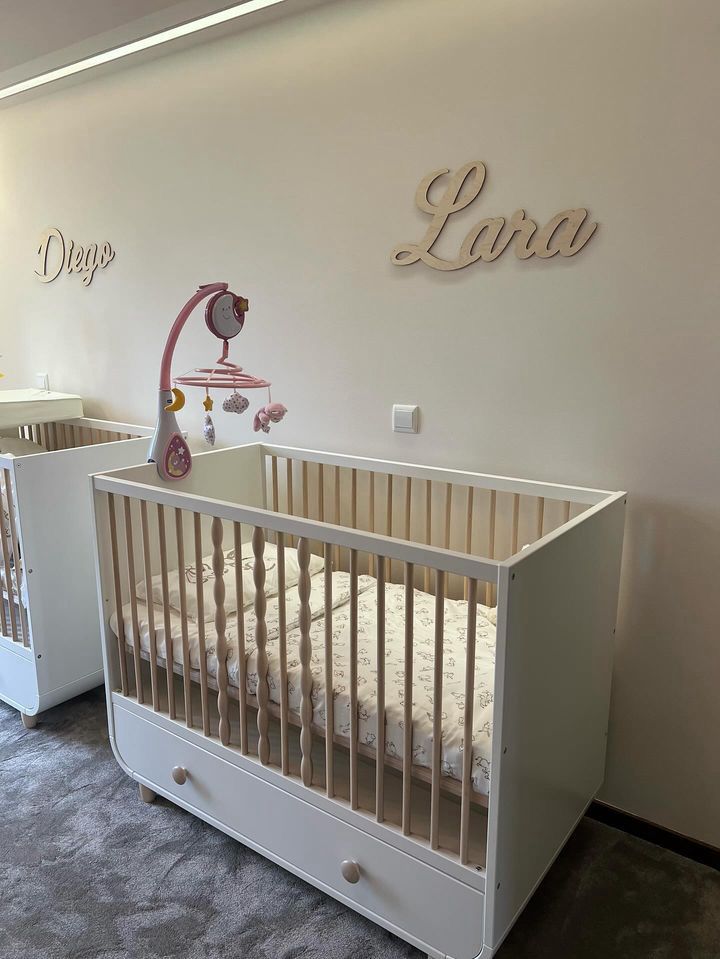Nome Personalizado em Madeira para Parede – Decoração de Quarto de Bebé ou Infantil