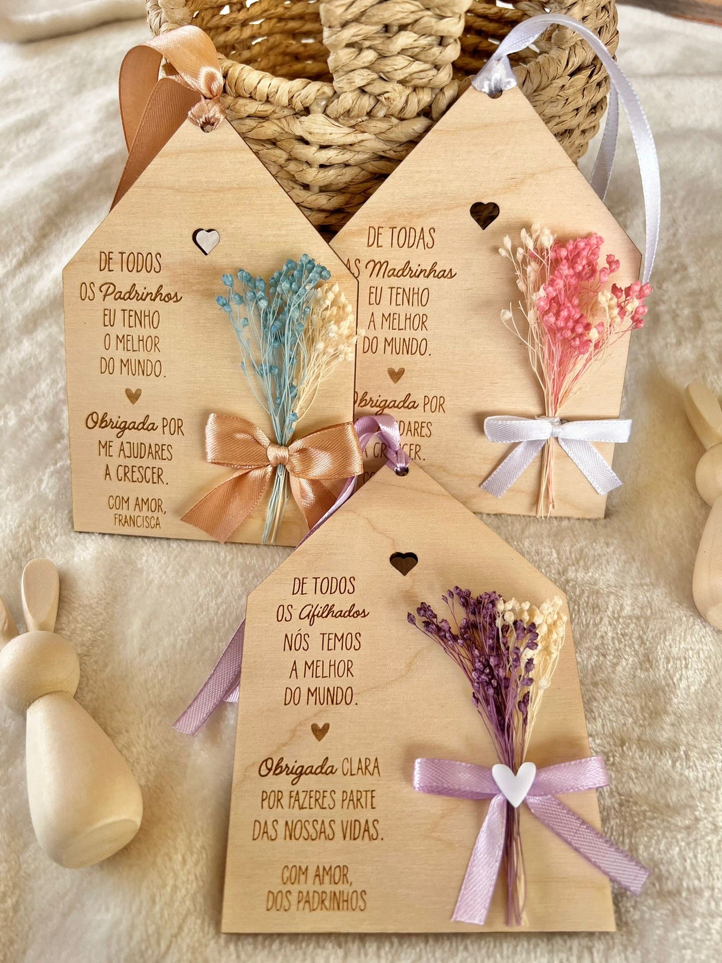 Casinha - Prenda para madrinha / padrinho / padrinhos (Prenda de Páscoa)