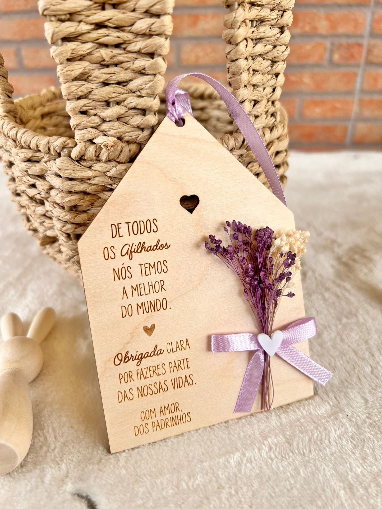 Casinha - Prenda para madrinha / padrinho / padrinhos (Prenda de Páscoa)