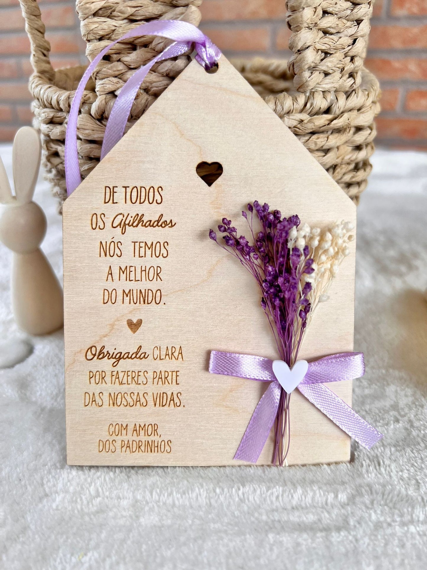 Casinha - Prenda para madrinha / padrinho / padrinhos (Prenda de Páscoa)