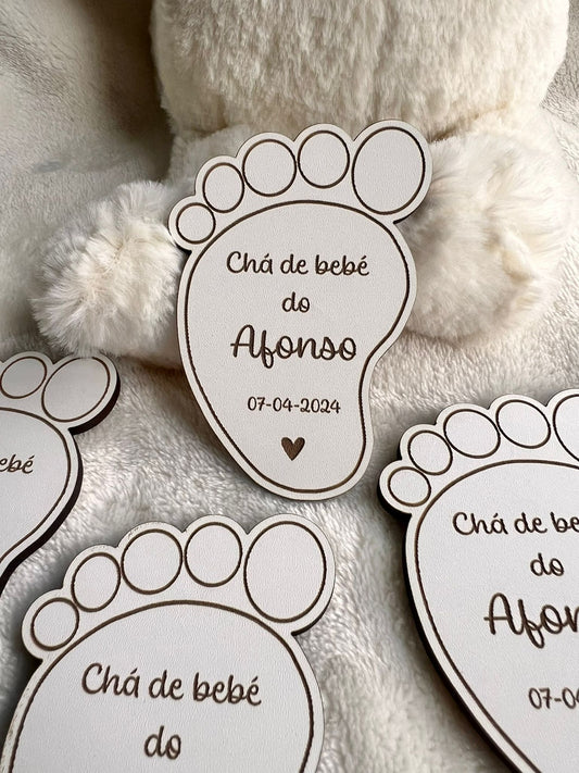 Lembrança de Baby shower em formato de pé
