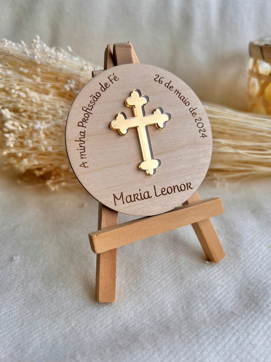 Lembrança personalizada para Batizado com saco de organza