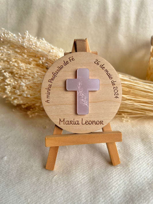 Lembrança personalizada para Batizado com saco de organza