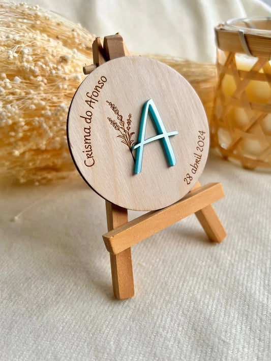 Lembrança personalizada para Batizado com saco de organza