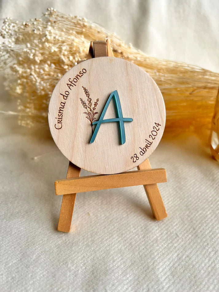 Lembrança personalizada para Batizado com saco de organza