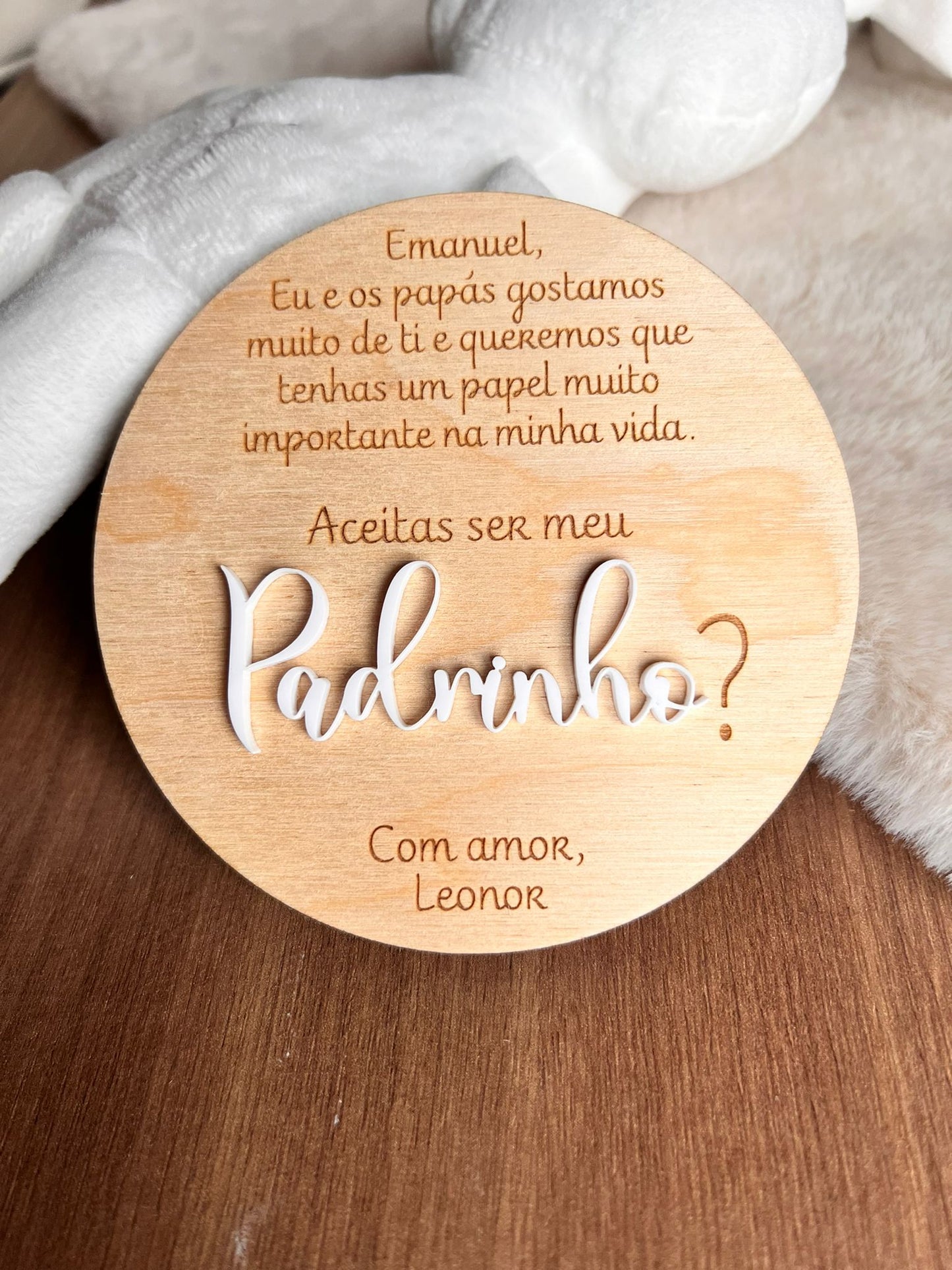 Placa de Convite para Padrinhos