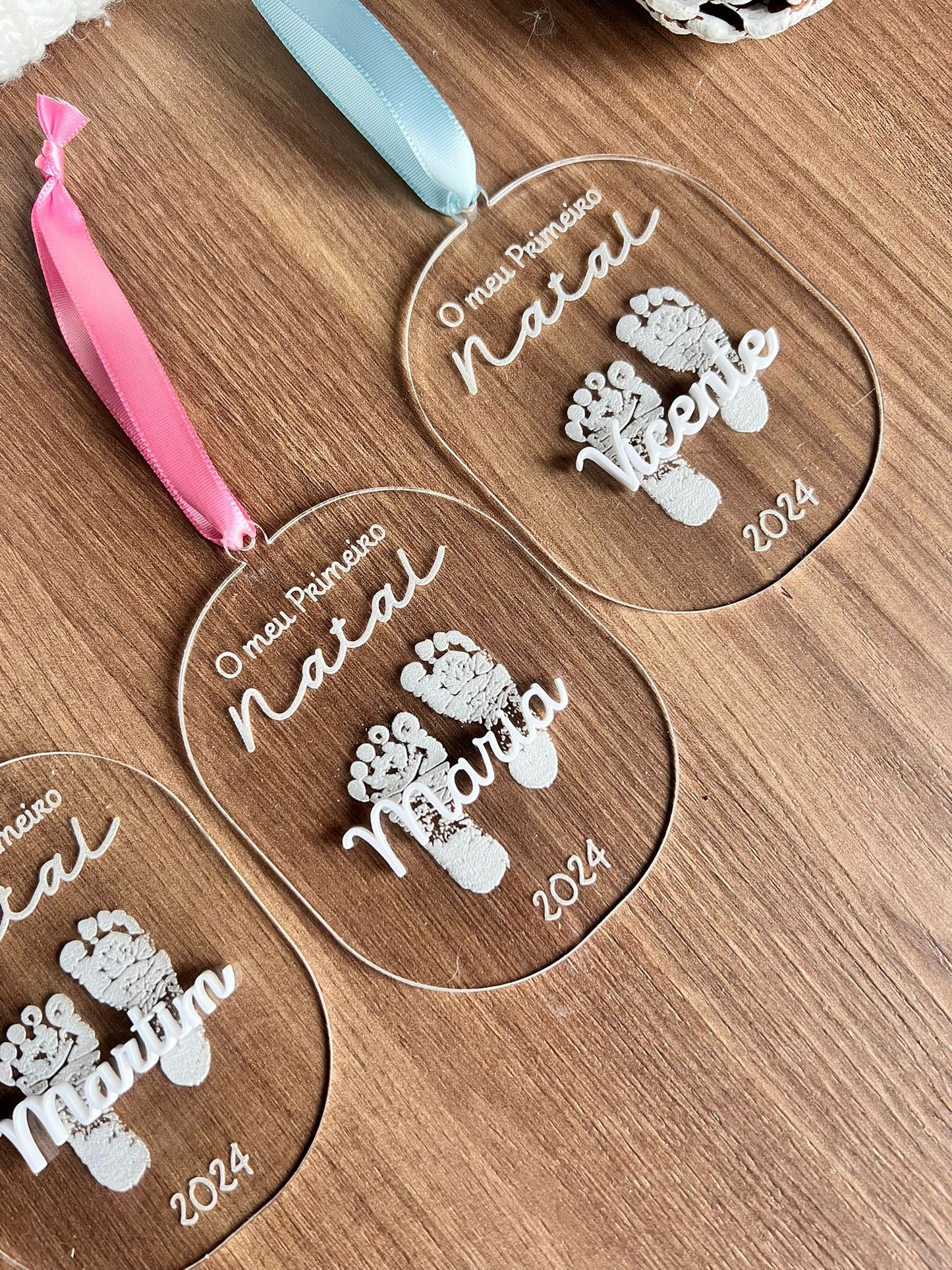 Pendente "O Meu Primeiro Natal" com Nome Personalizado do bebé
