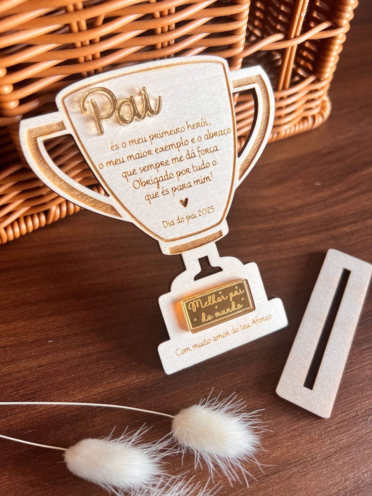 Troféu Personalizado para o Melhor Pai – Presente Especial para o Dia do Pai