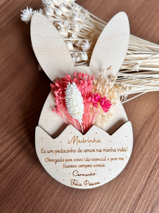Íman Coelho de Madeira Personalizado
