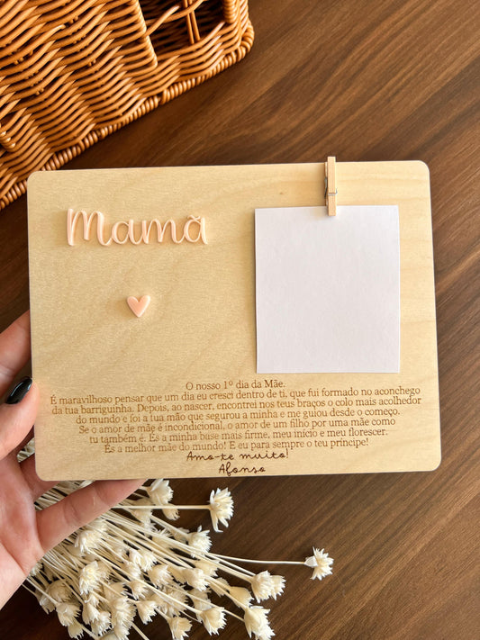 Placa Personalizada para o 1º Dia da Mãe