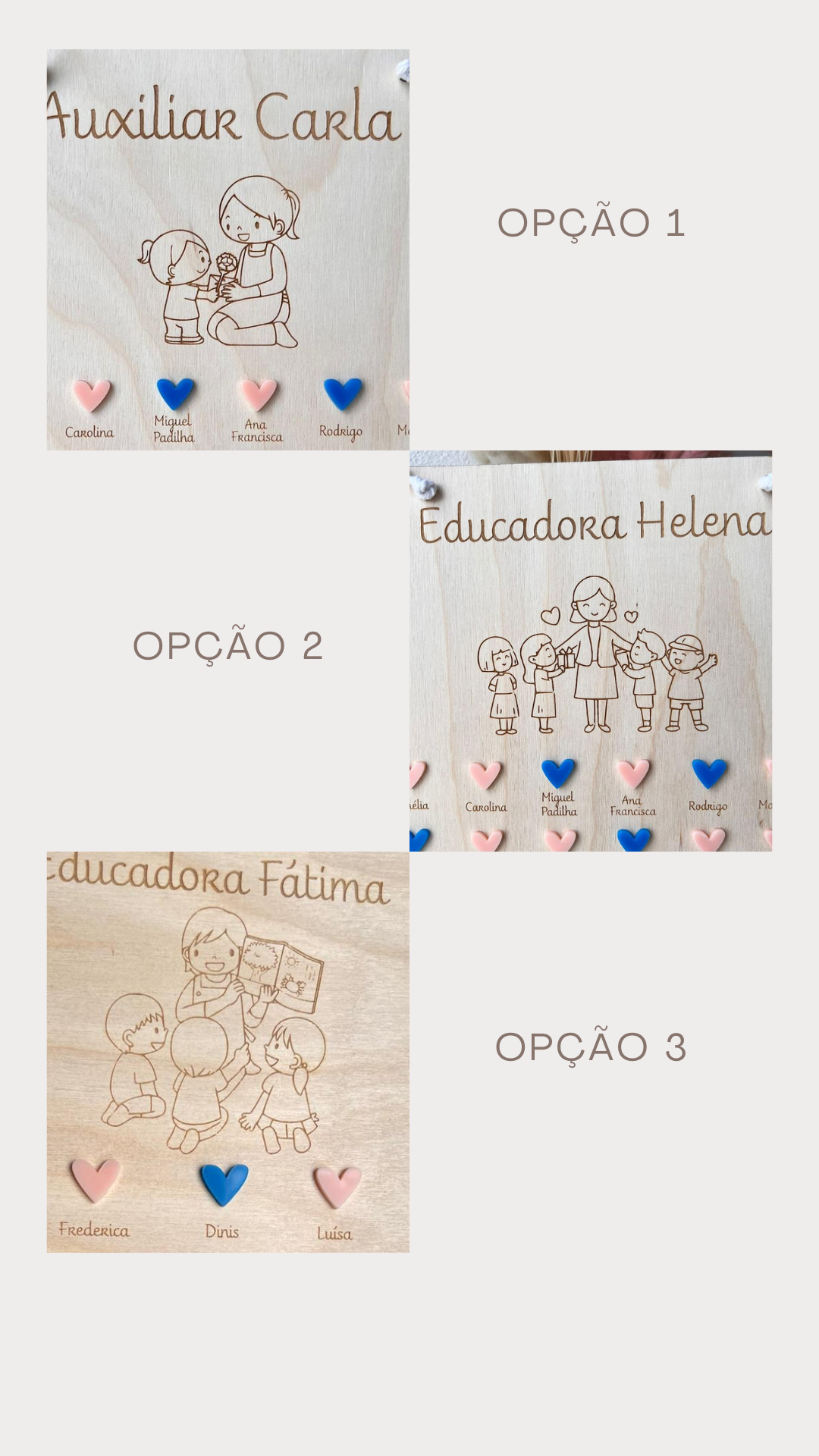 Placa de turma para Educadoras / Auxiliares / Professoras