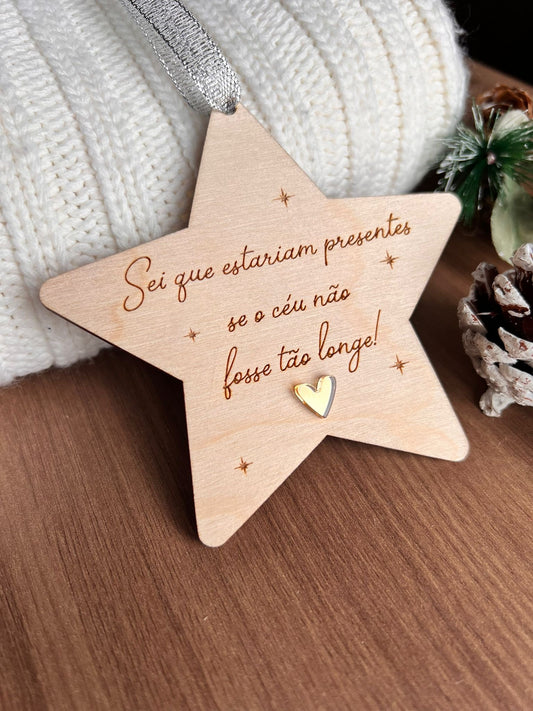 Estrela de Natal com Mensagem de Homenagem