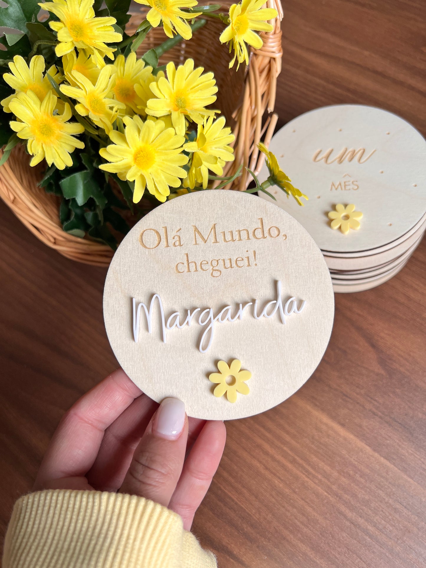 Milestones - Placas de Crescimento- Modelo "Margarida"