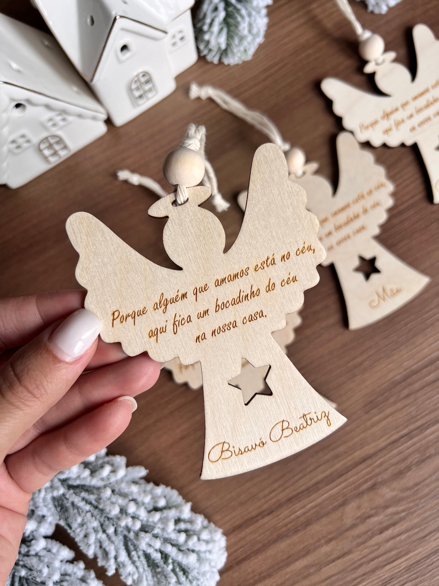 Pendente para árvore de natal- Anjinho da saudade