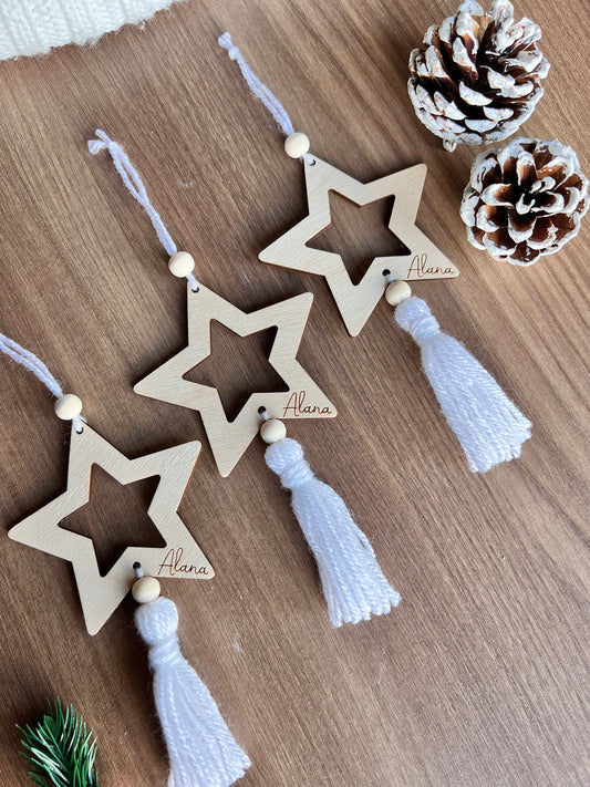 Estrelinha de natal com nome personalizado