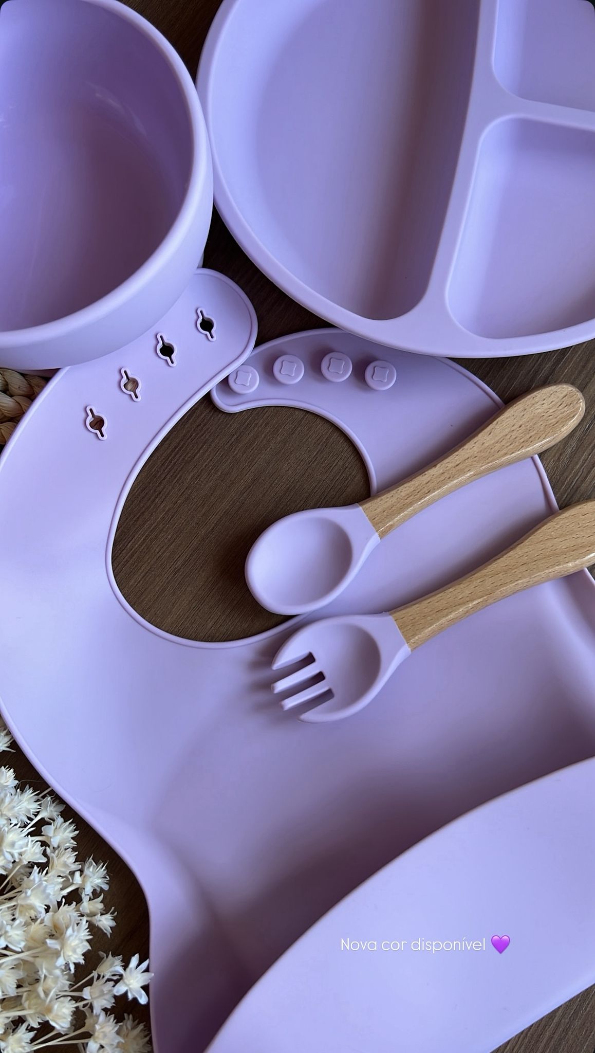 Tigela, prato, talheres e babete personalizável