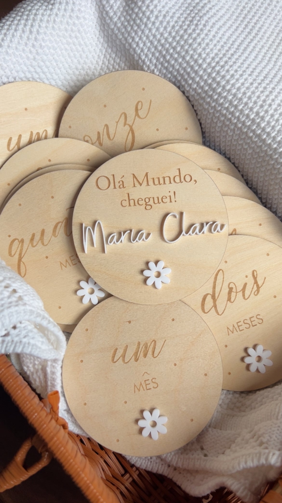 Milestones - Placas de Crescimento- Modelo "Margarida"
