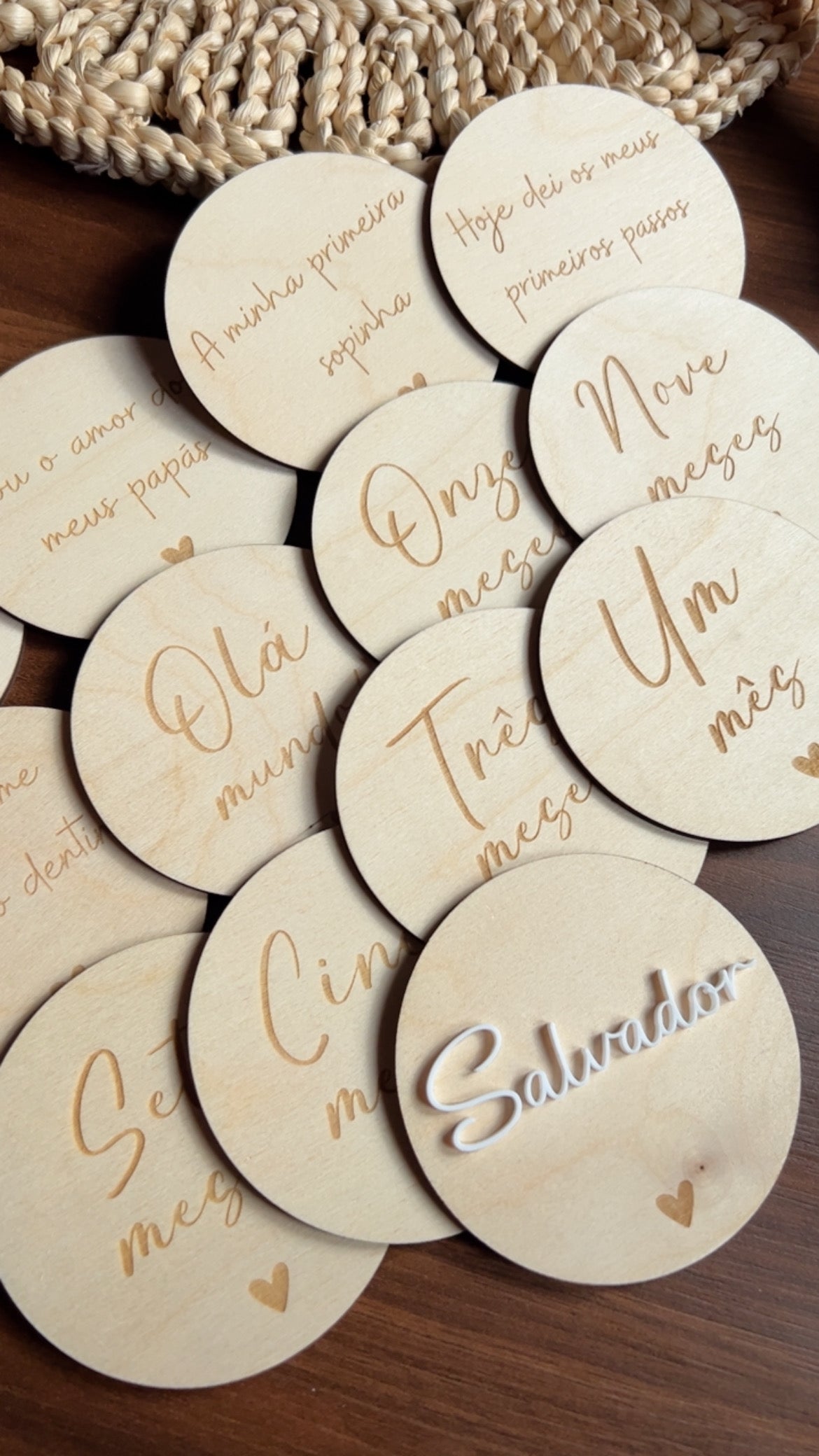 Milestones - Placas de Crescimento- Meses e Frases