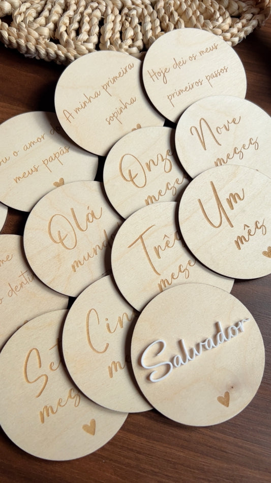 Milestones - Placas de Crescimento- Meses e Frases