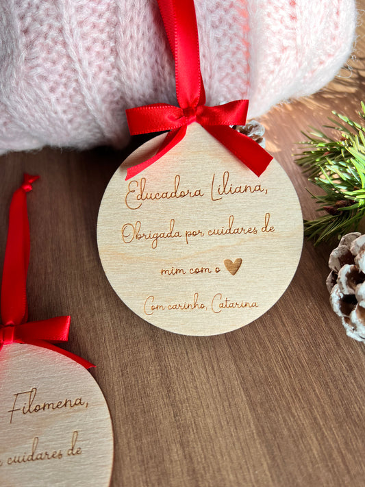 Bola de natal para Professores/Educadores/Auxiliares.
