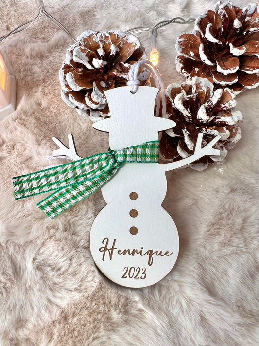 Boneco de neve com nome personalizado