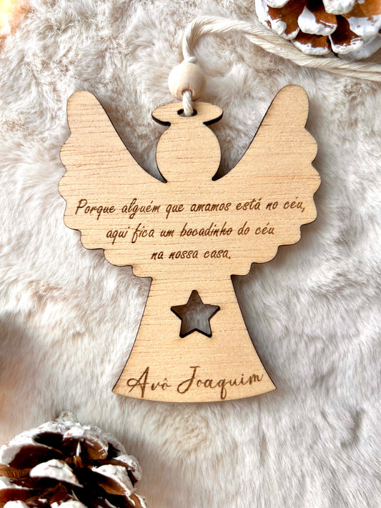 Pendente para árvore de natal- Anjinho da saudade