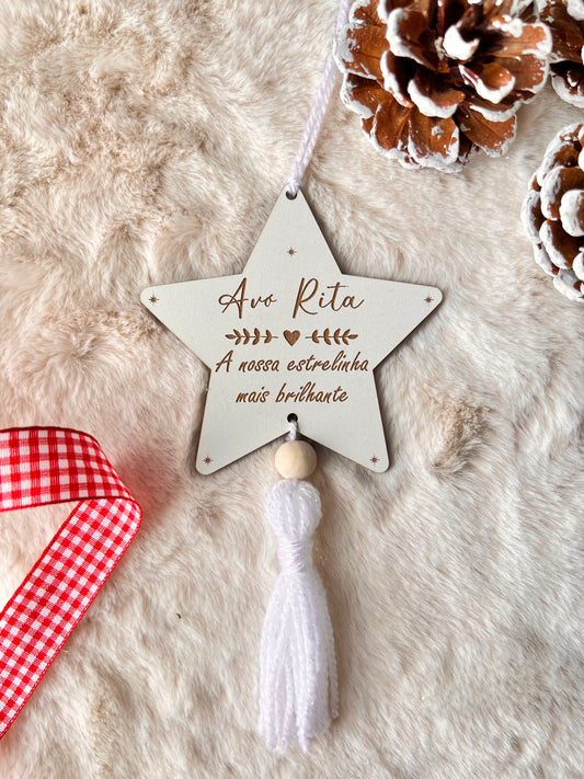 Estrela de Natal Personalizada