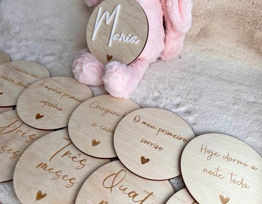 Milestones - Placas de Crescimento- Meses e Frases