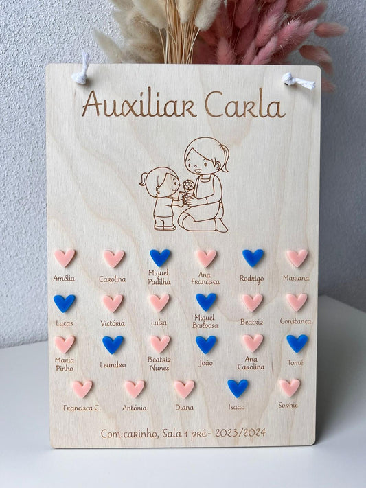 Placa de turma para Educadoras / Auxiliares / Professoras