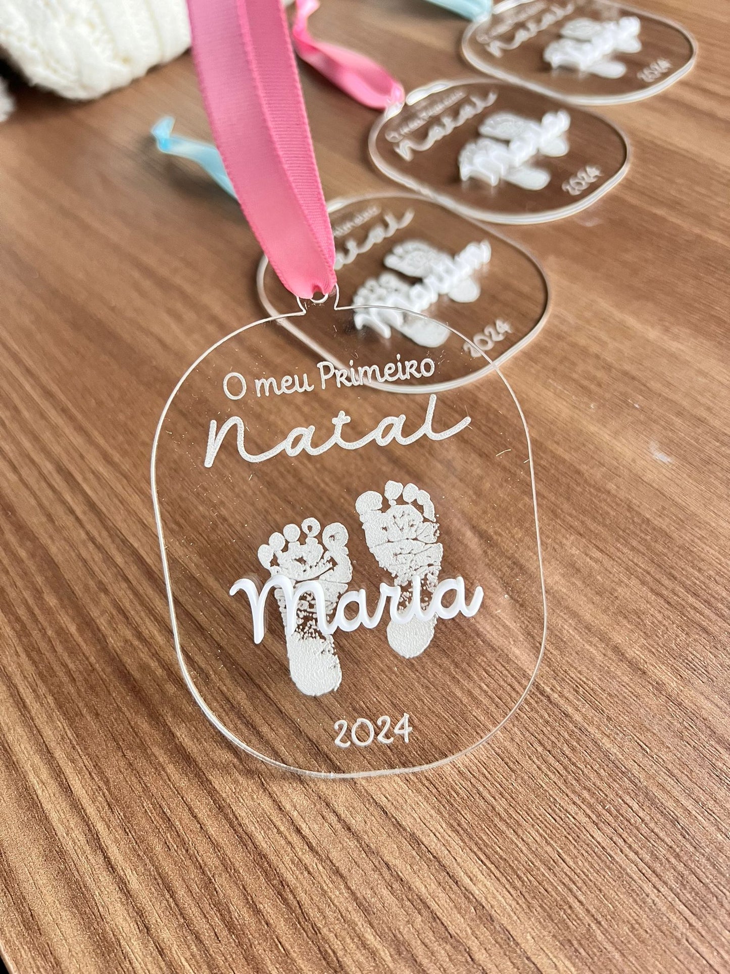 Pendente "O Meu Primeiro Natal" com Nome Personalizado do bebé