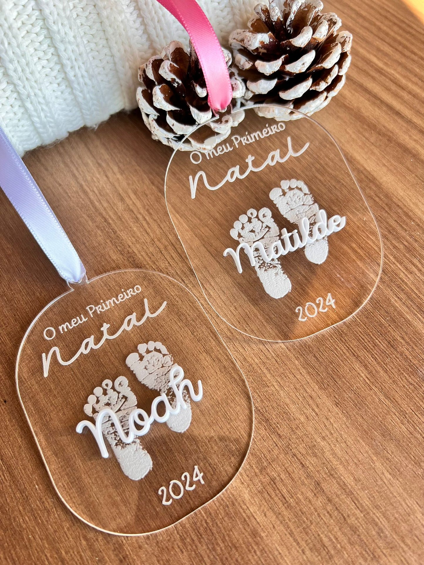 Pendente "O Meu Primeiro Natal" com Nome Personalizado do bebé