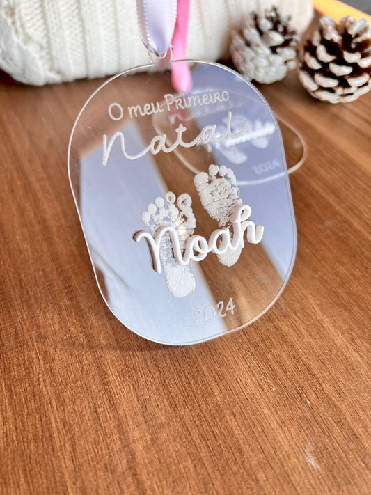 Pendente "O Meu Primeiro Natal" com Nome Personalizado do bebé