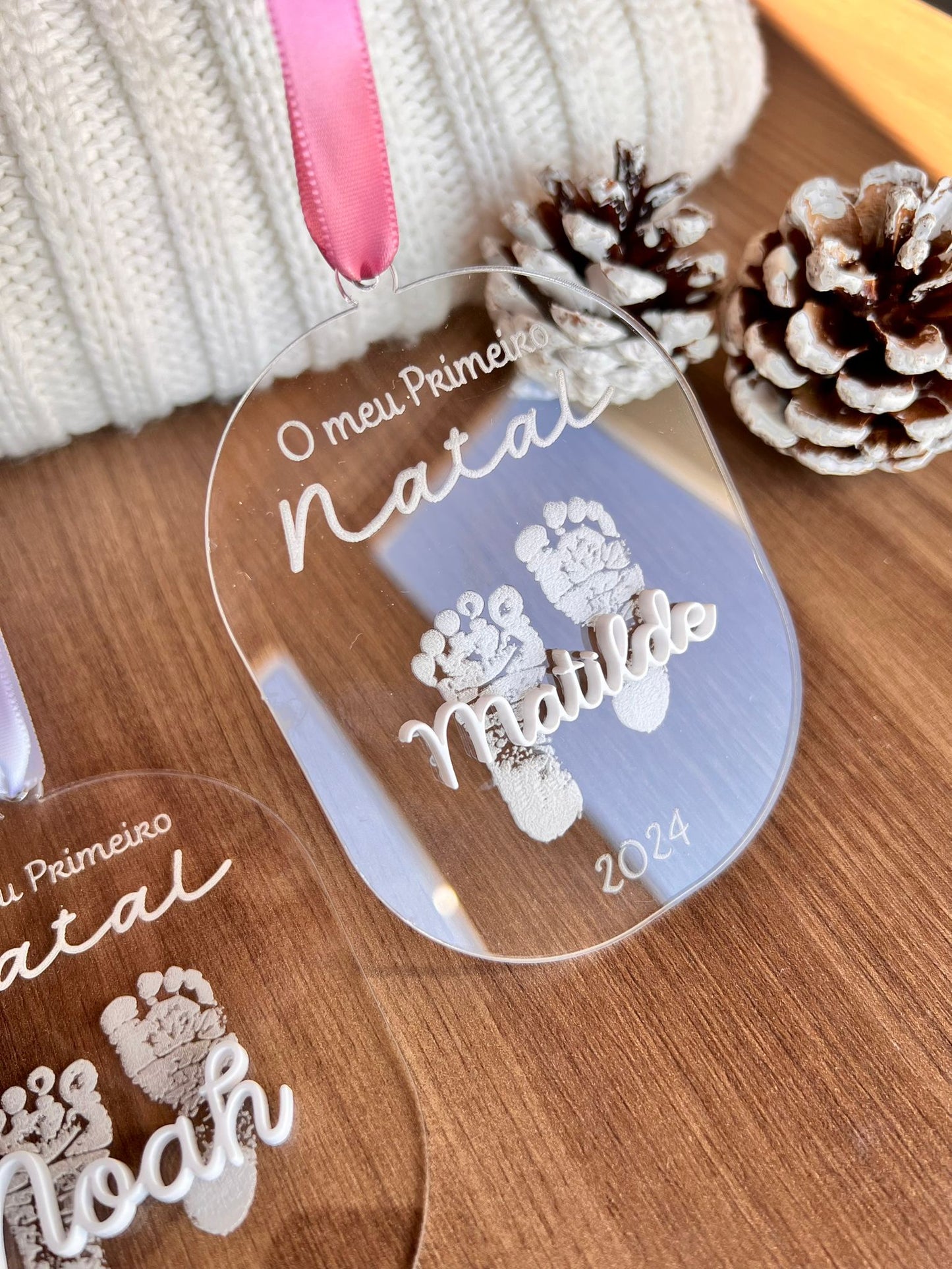 Pendente "O Meu Primeiro Natal" com Nome Personalizado do bebé