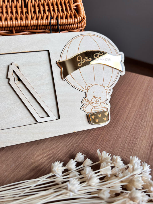 Convite para padrinhos / Moldura destacável em formato de balão