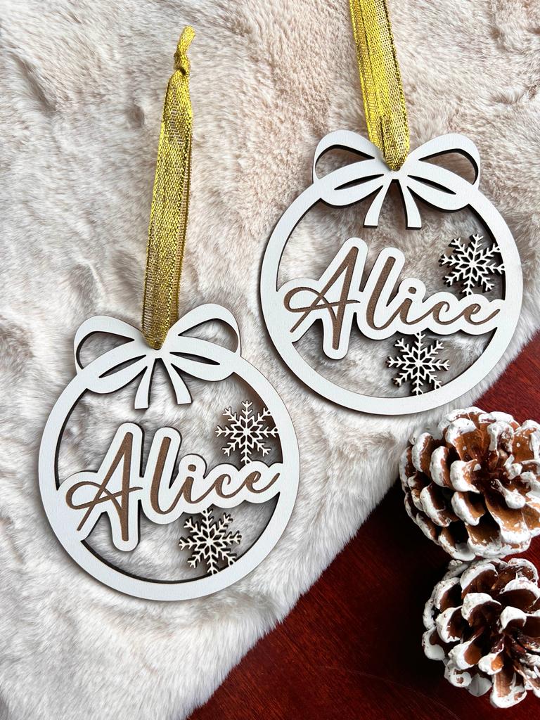 Bola de Natal com nome personalizado