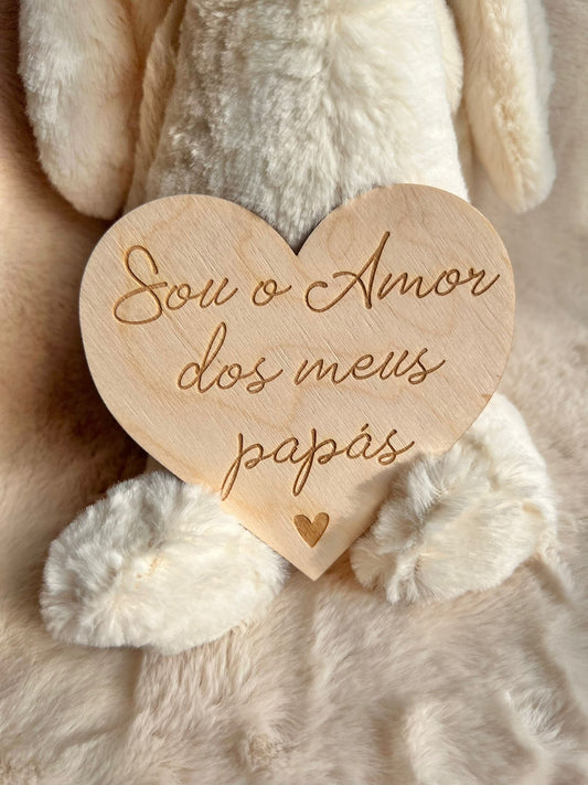 Placa "Sou o amor dos meu papás"